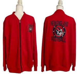 Red New England Football Zip-Up Men’s Jacket XXL